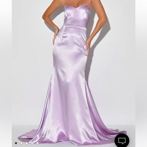 Remember this moment lavender satin princess dress